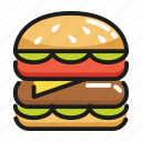 hamburger, burger, food, beef, sandwich, cheeseburger, meal, tomato, cheese