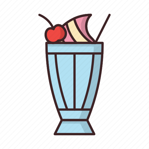 Cherry, coctail, cream, dessert, milk, shake, sweet icon - Download on Iconfinder