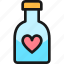 soft, drinks, bottle, heart 