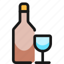 wine, glass, bottle