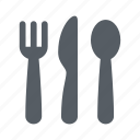 cutlery, fork, knife, restaurant, spoon 