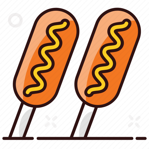 Banger, cooking sausage, corn, corn dogs, dogs, sausages, wurst icon - Download on Iconfinder