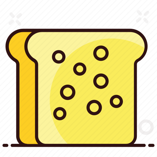 Baked item, bread, breakfast, slice, toast icon - Download on Iconfinder