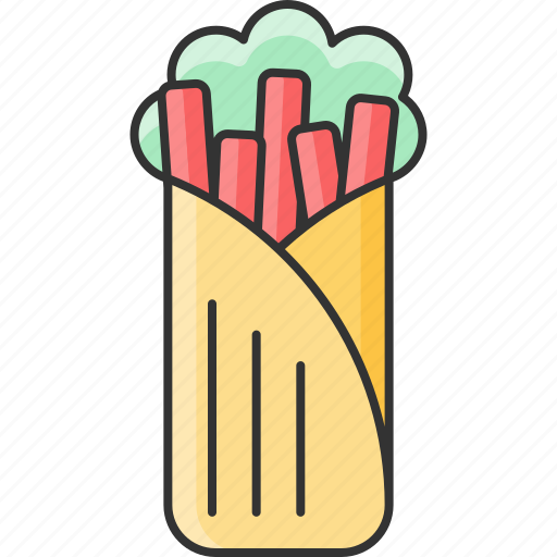 Burrito, mexican food, wrap icon - Download on Iconfinder