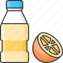 orange juice, juice bottle, juice 