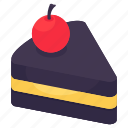 cake slice, edible, party cake, cherry cake, bakery item