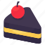cake slice, edible, party cake, cherry cake, bakery item 