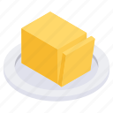 cheese block, cheese slice, butter block, dairy product, food