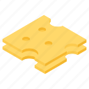 cheese block, cheese slice, butter block, dairy product, food