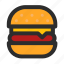 burger, fast food, filled, food, meal, meat, unhealthy 