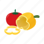 background, cartoon, fresh, pepper, tomato, vegetable, white 