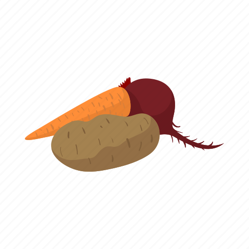 Background, beetroot, carrot, cartoon, potato, vegetable, vegetarian icon - Download on Iconfinder