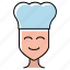 avatar, chef, cooker, food, food preparer, person, restaurant 