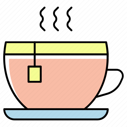 Cup, hot coffee, hot tea, mug, tea, tea bag, teaspoon icon - Download on Iconfinder