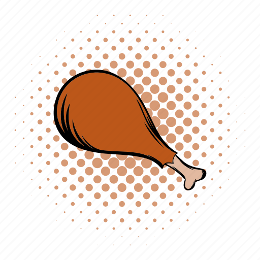 Chicken, comics, dinner, food, leg, meat, nutrition icon - Download on Iconfinder