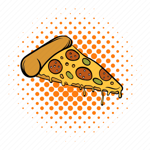 Comics, dinner, fast, food, lunch, pizza, slice icon - Download on Iconfinder