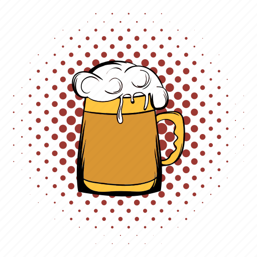 Alcohol, beer, comics, drink, froth, glass, mug icon - Download on Iconfinder