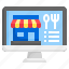 shop, computer, online, store, market 