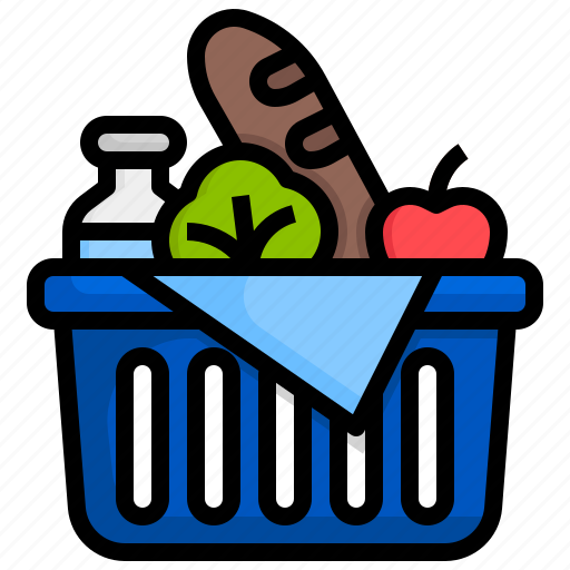 Food, basket, shopping, and, restaurant, commerce, online icon - Download on Iconfinder