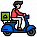 motorbike, shipping, and, delivery, dish, meal
