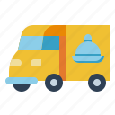 delivery, food, online, service, van