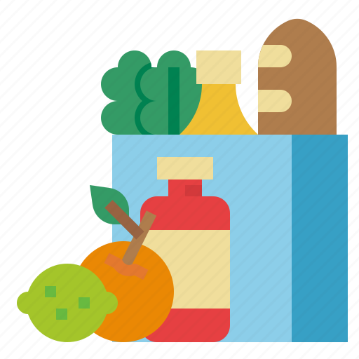 Bag, delivery, food, grocery, paper icon - Download on Iconfinder