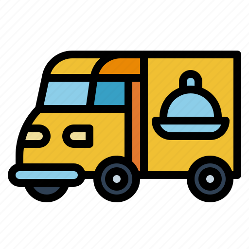 Delivery, food, online, service, van icon - Download on Iconfinder