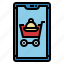 add, cart, delivery, order, trolley 