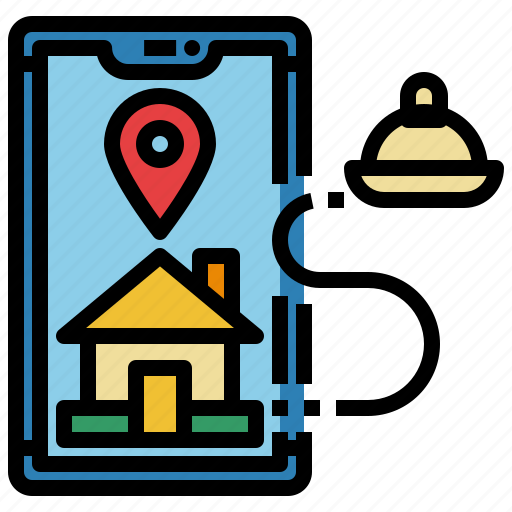 Delivery, food, gps, location, online icon - Download on Iconfinder