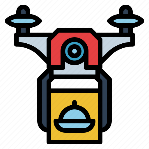 Delivery, drone, food, restaurant, service icon - Download on Iconfinder