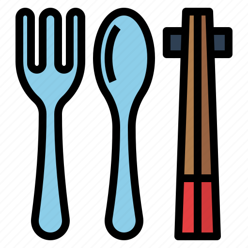 Chopsticks, fork, kitchen, spoon, utensils icon - Download on Iconfinder