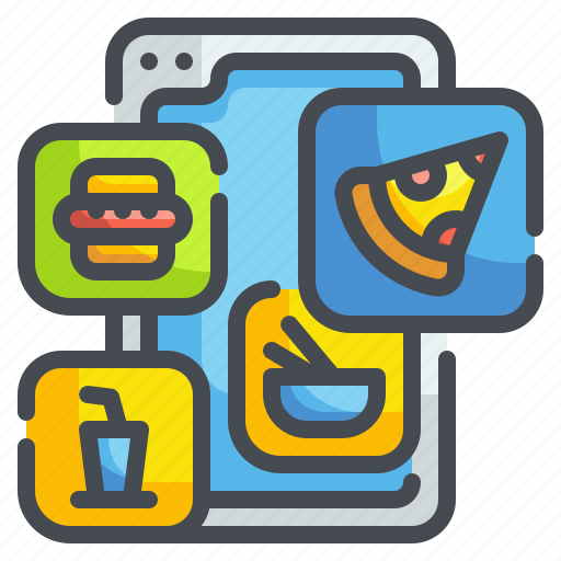 Application, delivery, food, menu, online, order, restaurant icon - Download on Iconfinder