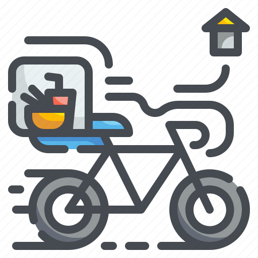 Basket, bicycle, bike, delivery, food, riding, transport icon - Download on Iconfinder