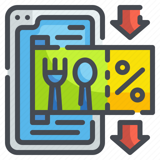 Coupon, discount, food, money, percent, restaurant, voucher icon - Download on Iconfinder
