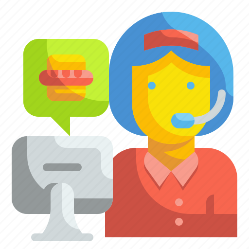 Assistance, call, center, delivery, headset, logistics, worker icon - Download on Iconfinder