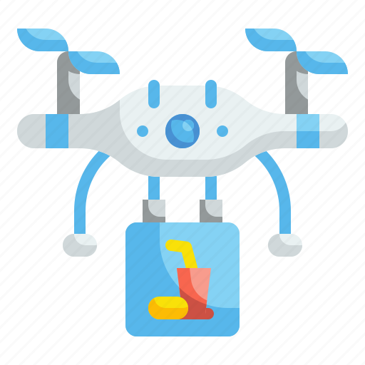 Delivery, drone, electronics, food, network, technology, transport icon - Download on Iconfinder
