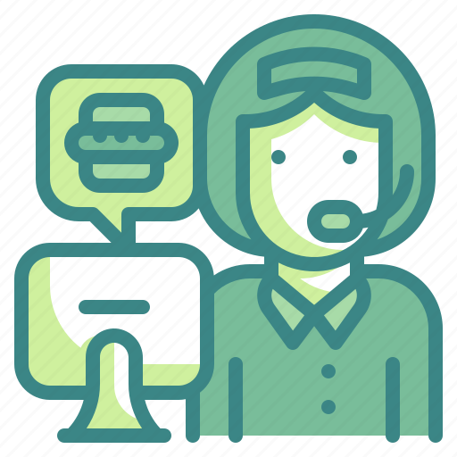 Assistance, call, center, delivery, headset, logistics, worker icon - Download on Iconfinder