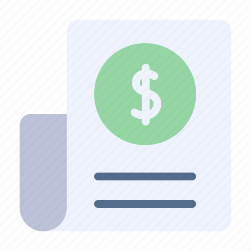 Bill, document, dollar, payment, stroke icon - Download on Iconfinder