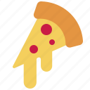 cheese, papperoni, pizza, slice