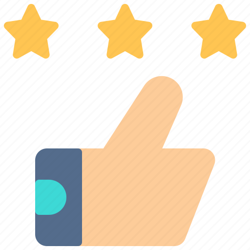 Food, review, stars, three, thumbs, up icon - Download on Iconfinder