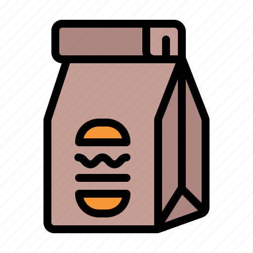 Bag, burguer, paper, shopping, takeaway icon - Download on Iconfinder