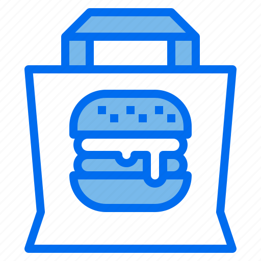 Bag, delivery, food, hamburger, restaurant icon - Download on Iconfinder