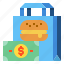 bag, delivery, food, payment 