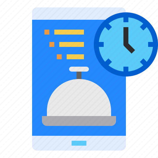 Clock, delivery, food, mobile, time icon - Download on Iconfinder