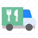 delivery, food, truck