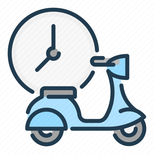 Bike, courier, delivery, food, moped, order, shipping icon - Download on Iconfinder