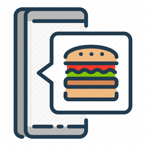 Burger, delivery, food, mobile, order, phone, smartphone icon - Download on Iconfinder