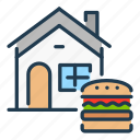 burger, delivery, food, home, house, order