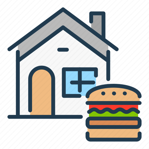 Burger, delivery, food, home, house, order icon - Download on Iconfinder