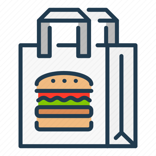 Bag, burger, courier, delivery, food, order icon - Download on Iconfinder